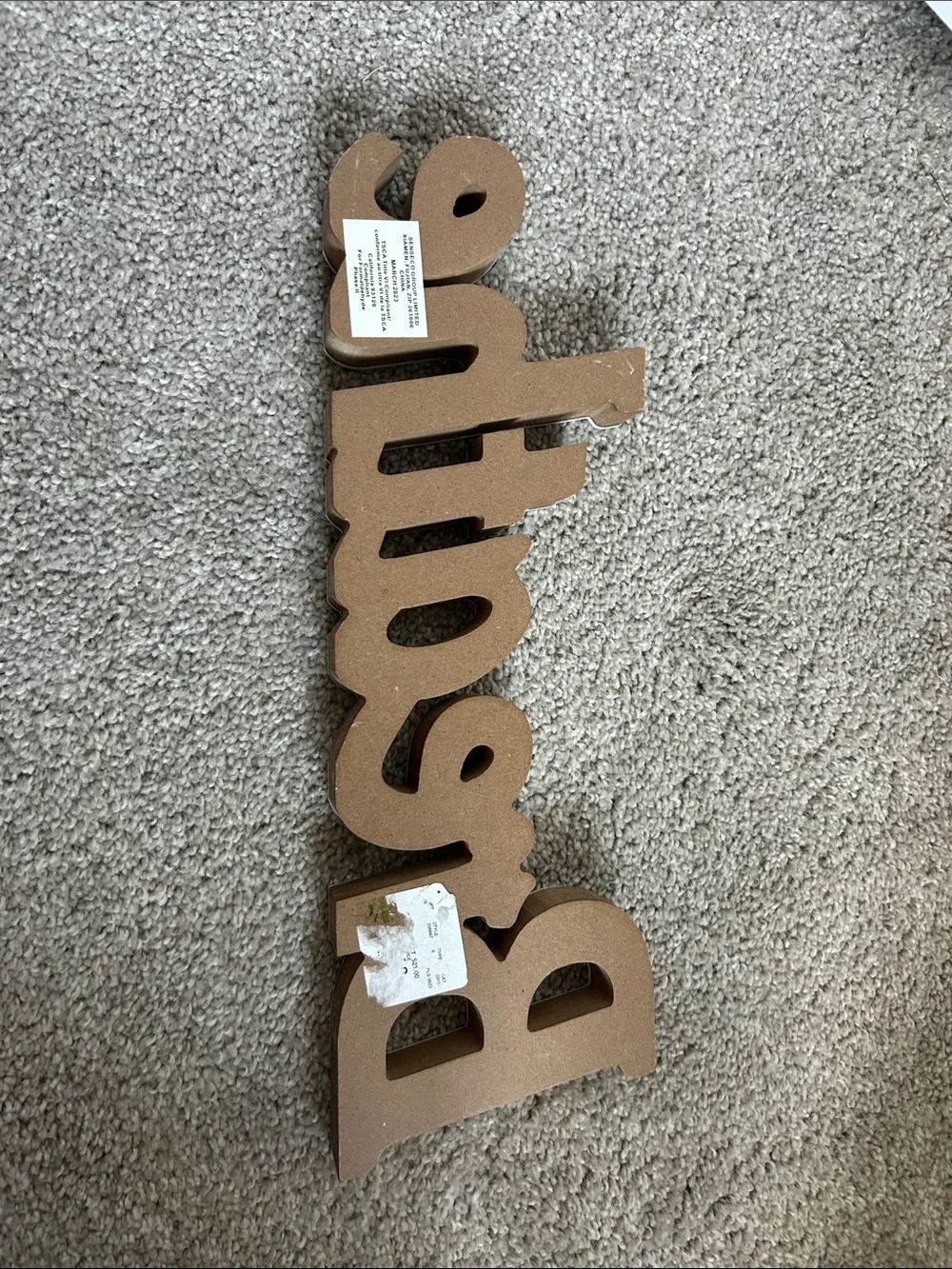 'Breathe' Decorative cut out wood Sign